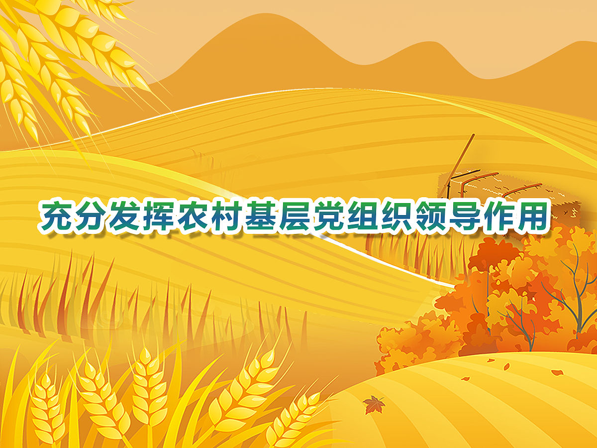 配图:充分发挥农村基层党组织领导<strong>作用</strong>