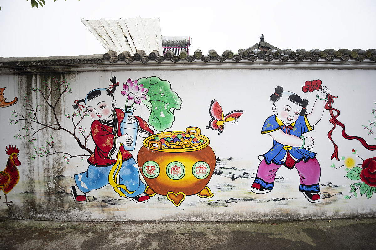 2019年5月3日,四川德阳,绵竹年画村.