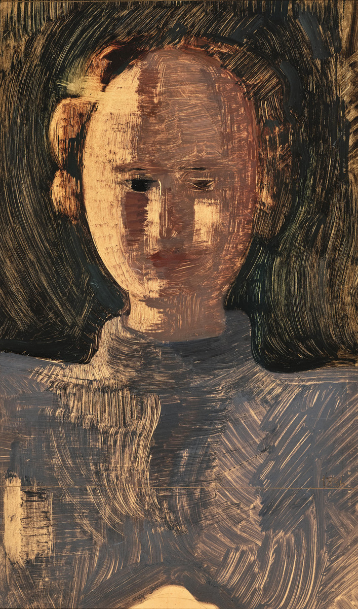 1936年,德国,画作《带光手的灰色人物》(grey figure 