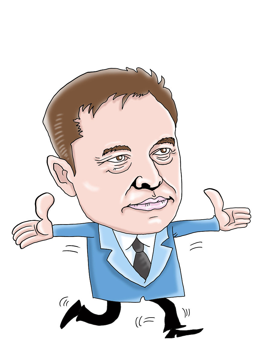 漫画:特斯拉ceo马斯克