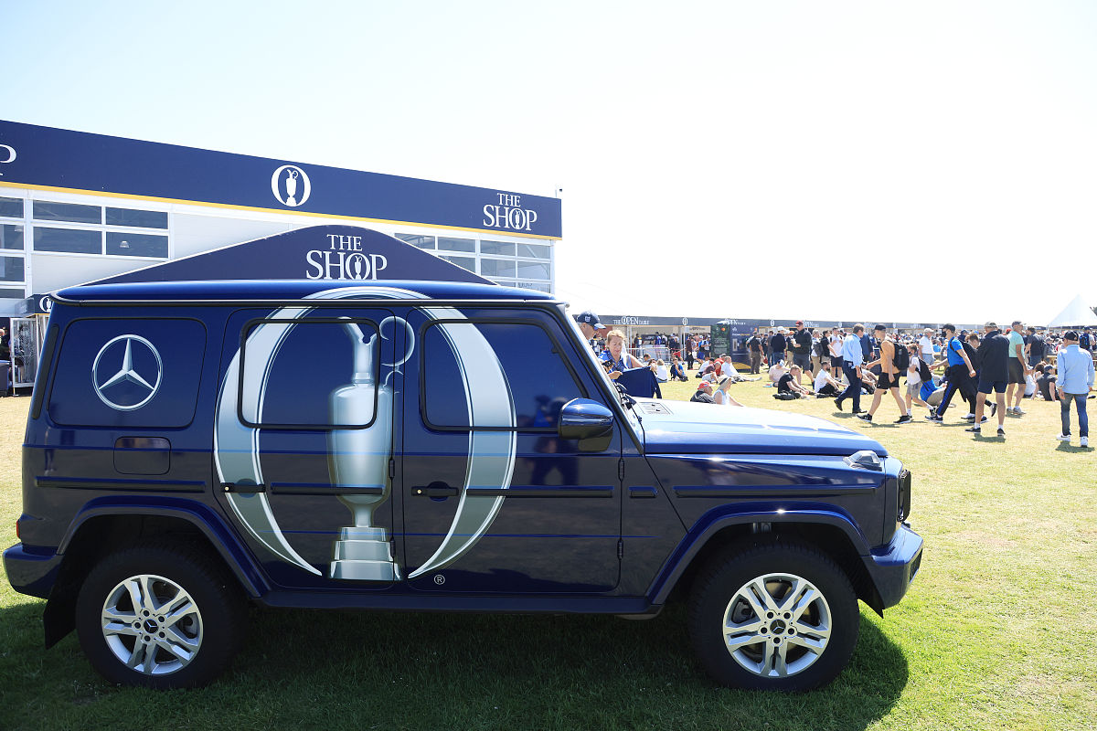 sandwich, england - july 16: a mercedes-benz car is seen in the 