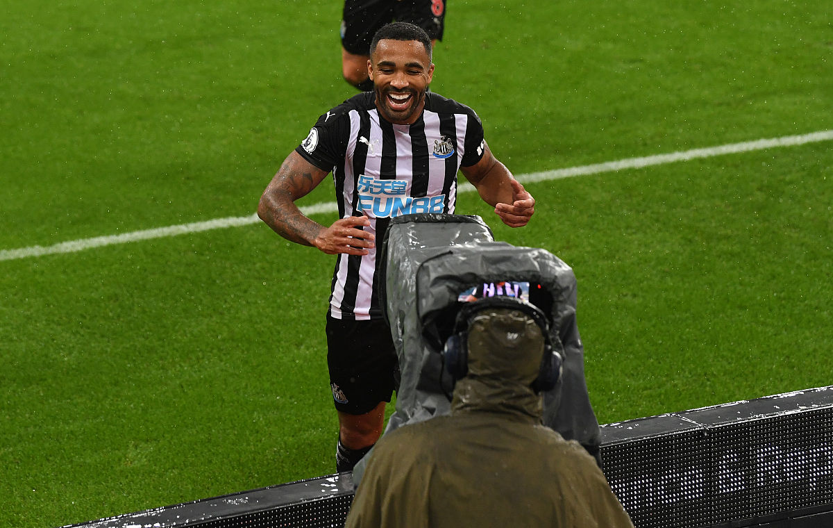 new<strong>c</strong>astle upon tyne, england - october 03: newcastle striker