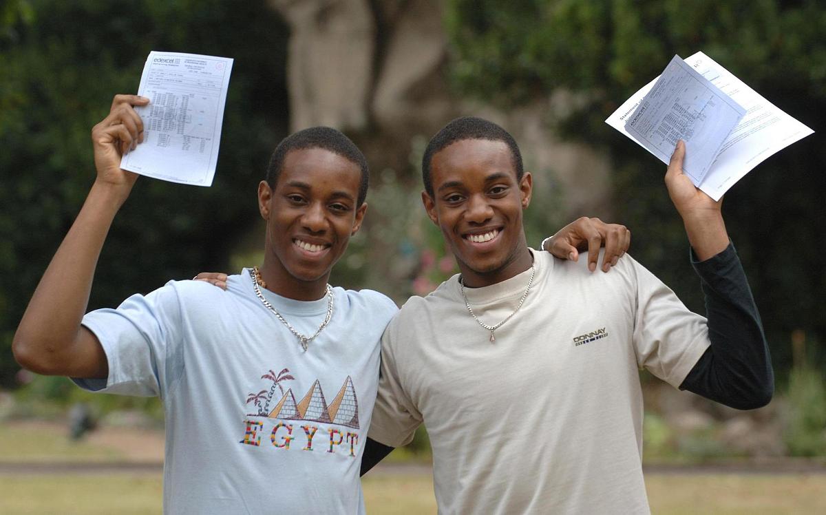 identical twins tosin, left, and dolapo awoyinka from st angela'