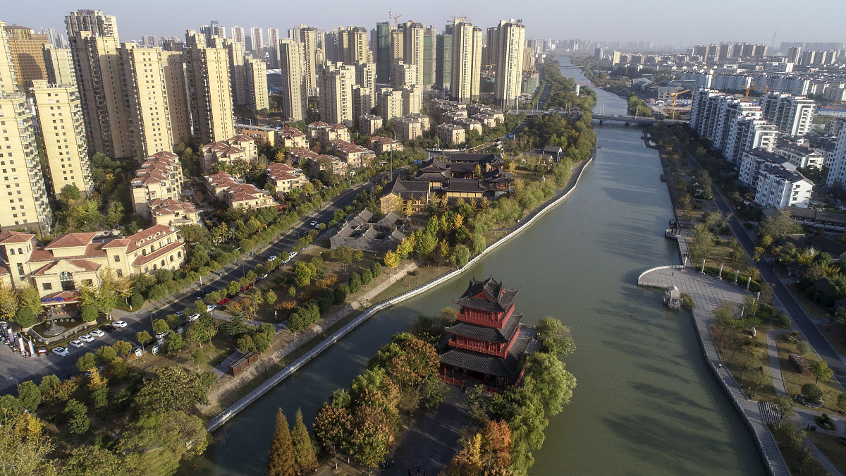 2019年11月10日,江苏淮安,清江浦区秋景如画,美不胜收.