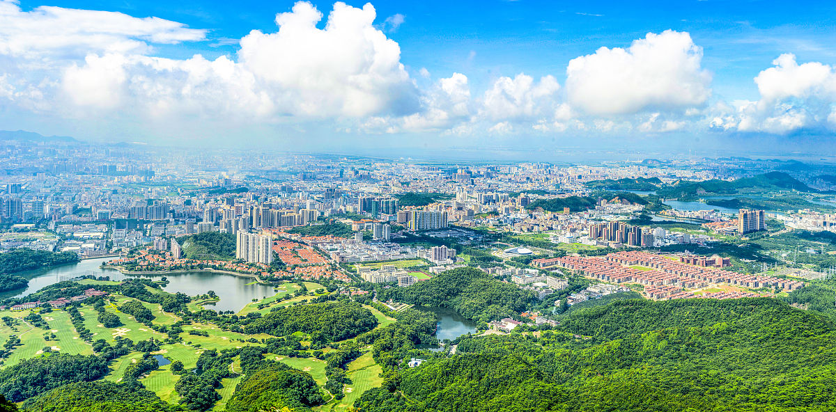 2014年7月13日,广东省东莞市长安镇全景.