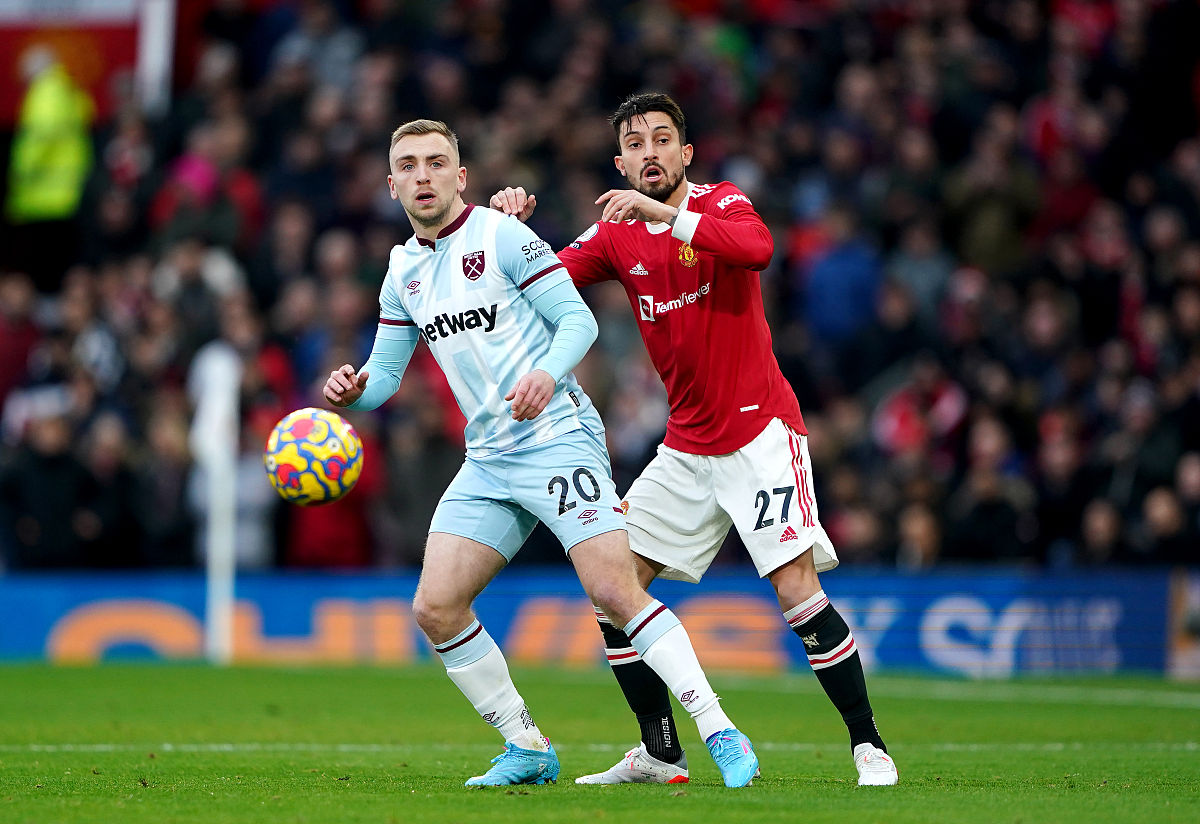 2022年1月22日,英国,21/22英超第23轮,曼联1-0西汉姆联.west ham unit