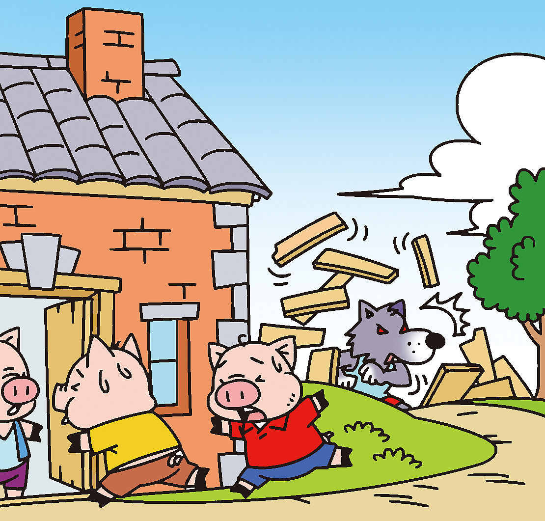 The Three Little Pigs English translationThere are three little pigs They live in a small house with their mother "This house is too small The three of you must leave home You must build your own