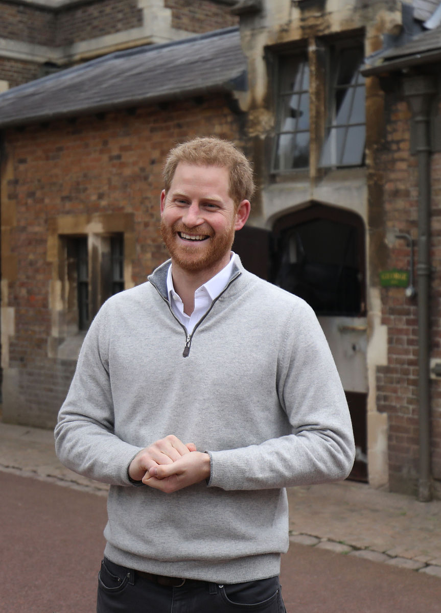 当地时间2019年5月6日,英国温莎,哈里王子(prince harry)宣布梅根王妃