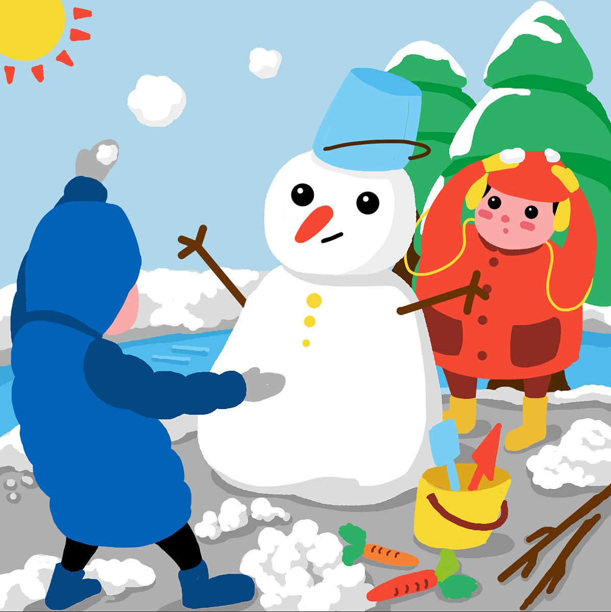 雪一位画家 写一篇300字小学作文