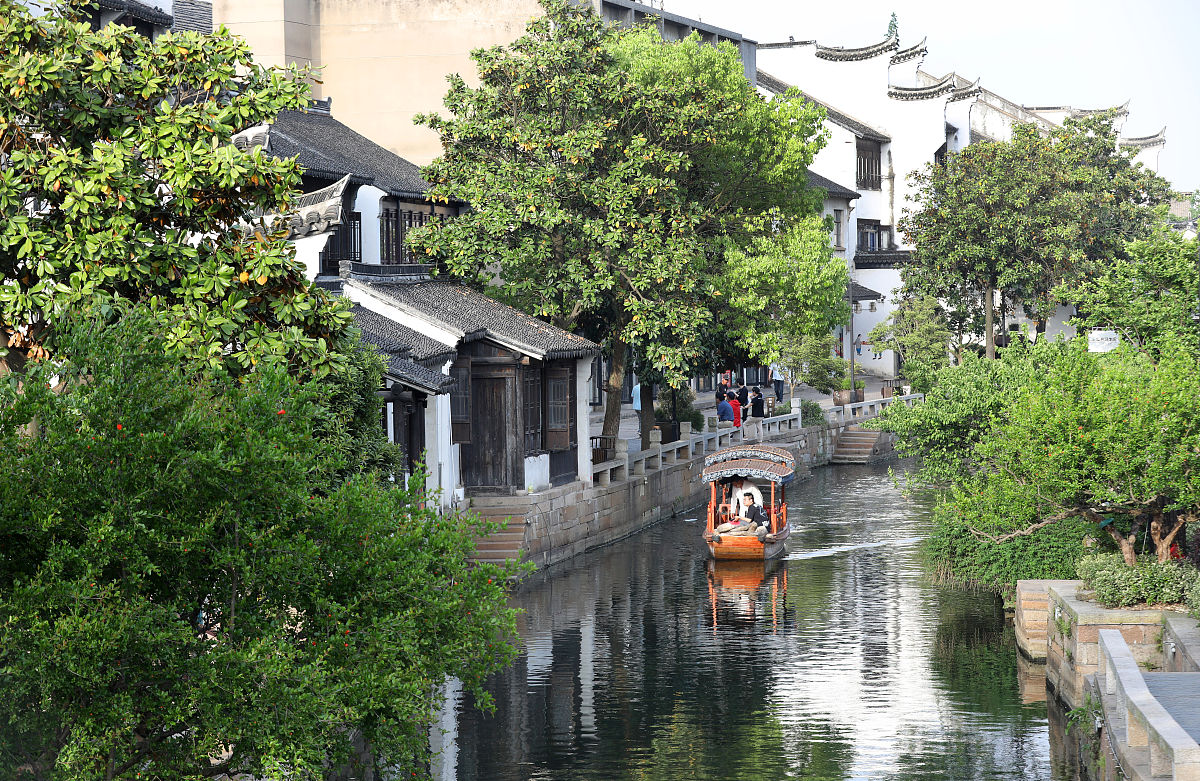 2021年5月7日,江苏省苏州市吴江区黎里古镇美丽景色.