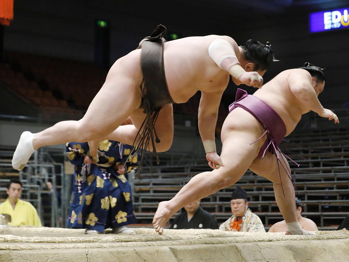 2020年3月20日,日本,日本相扑春季系列赛第13日赛况.grand champion h