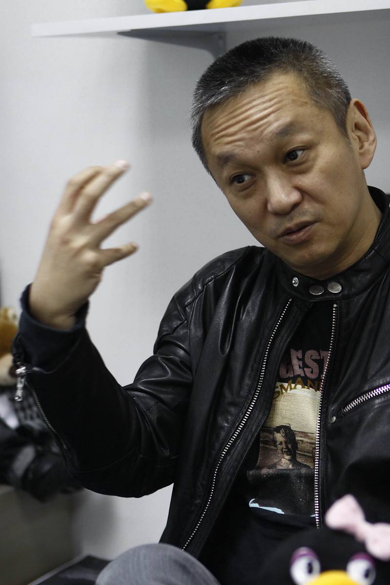 2010年4月16日,香港,《十月围城》导演陈德森在香港金像奖开奖之前受