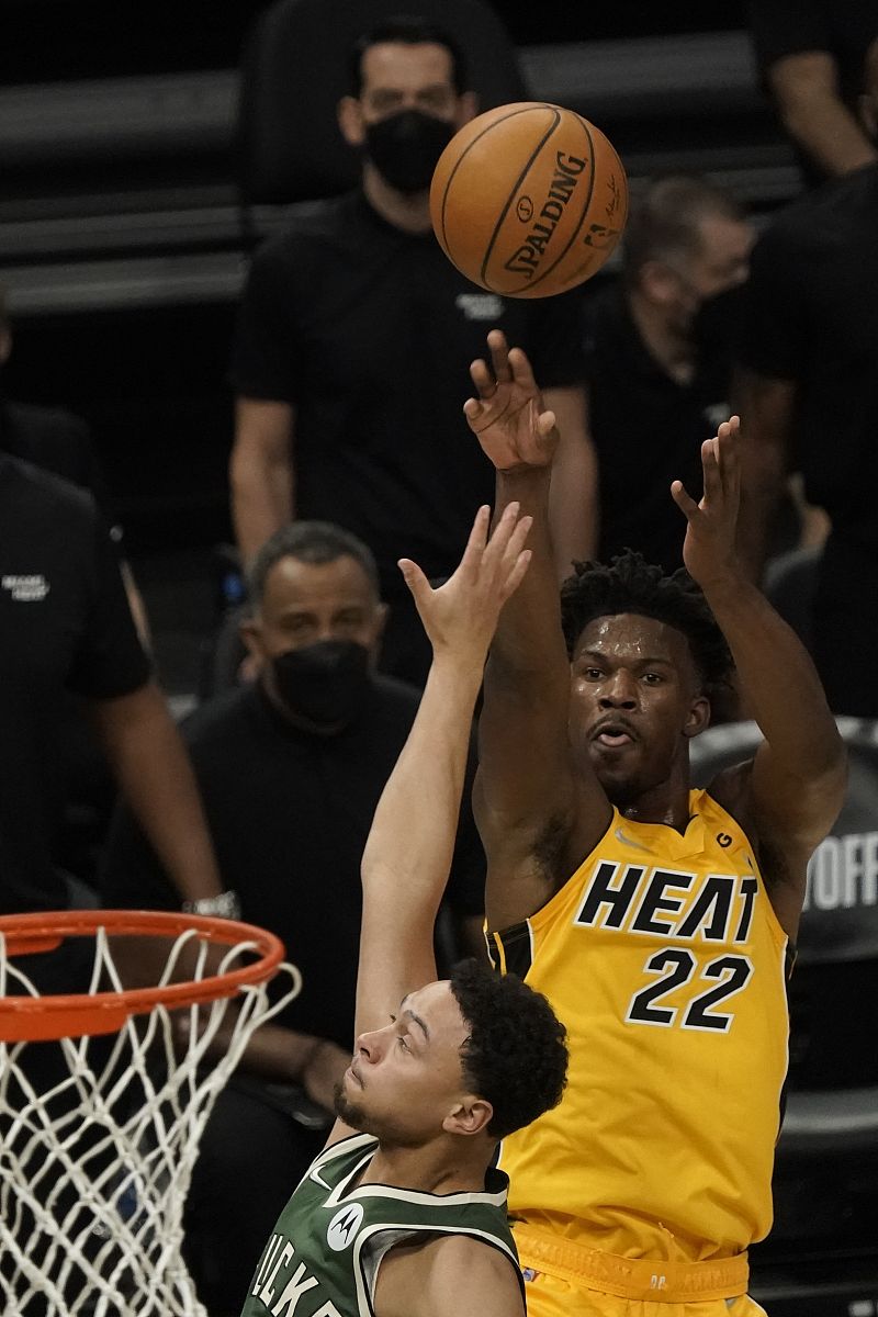2021年5月22日,美国,20/21nba季后赛东部首轮g1,迈阿密热火107-109密