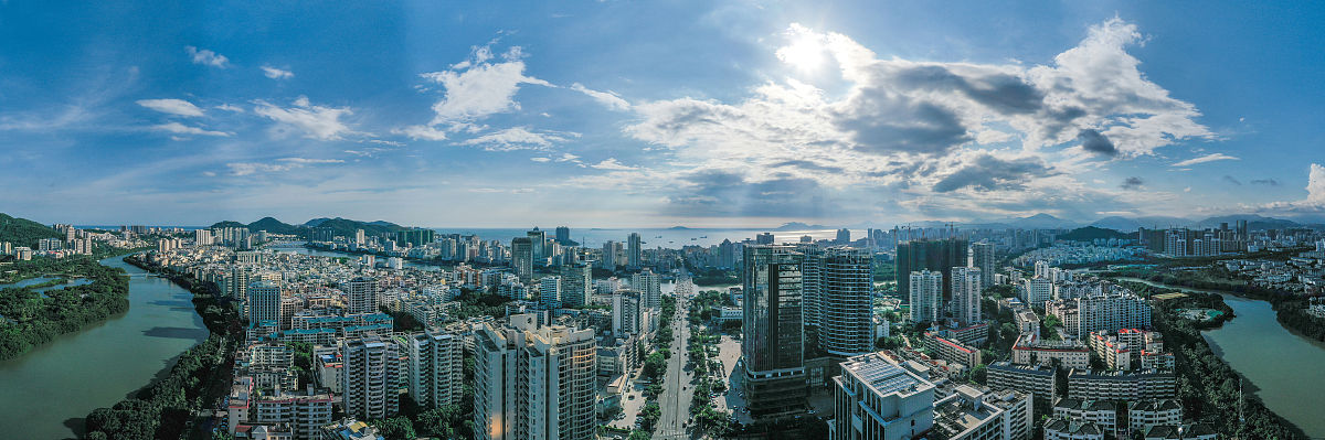2019年8月6日,海南三亚,城市风光.