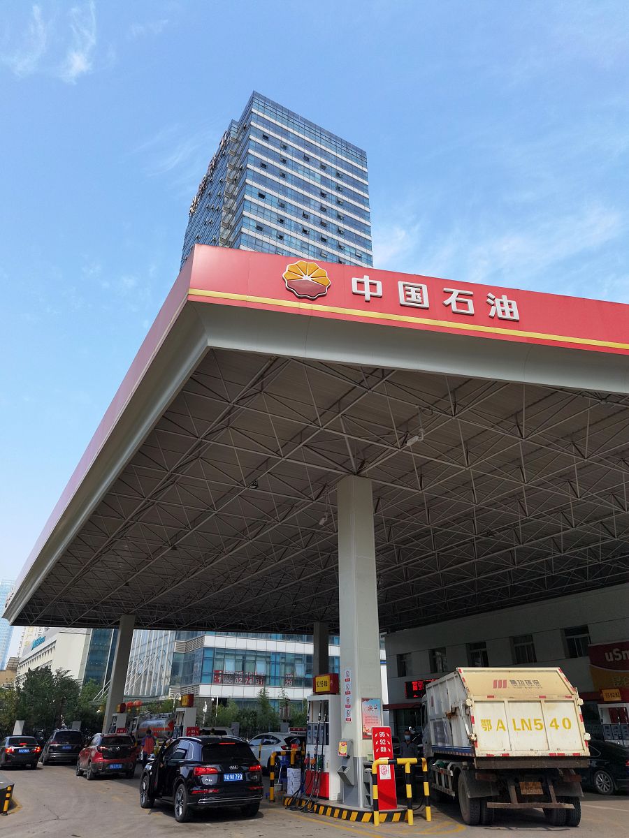 中国石油加油站武汉藏龙站位于湖北省武汉市藏龙岛九凤街1号 与周边建筑关系