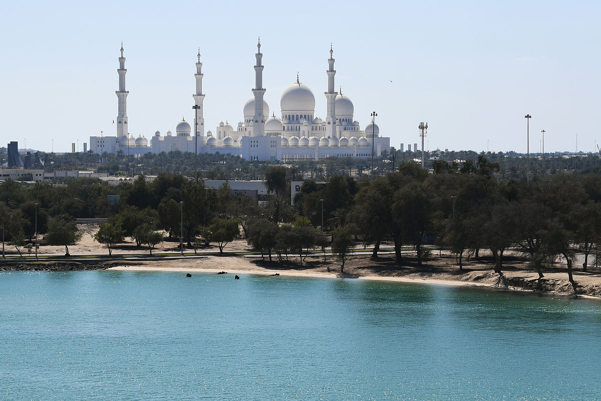 abu dhabi - breakwater, united arab emirates - february 27: view