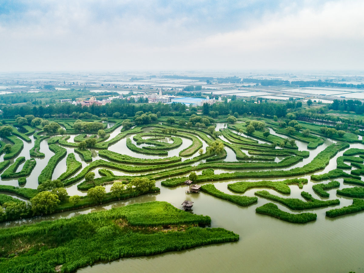 2021年5月19日,素有"水乡泽国"之称的大纵湖位于江苏省盐城市,湖内的