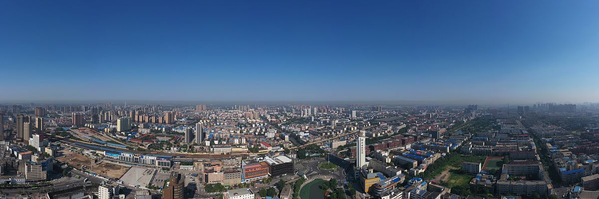 2019年7月1日,河南许昌,航拍的中原城市群,中原经济区核心城市许昌市