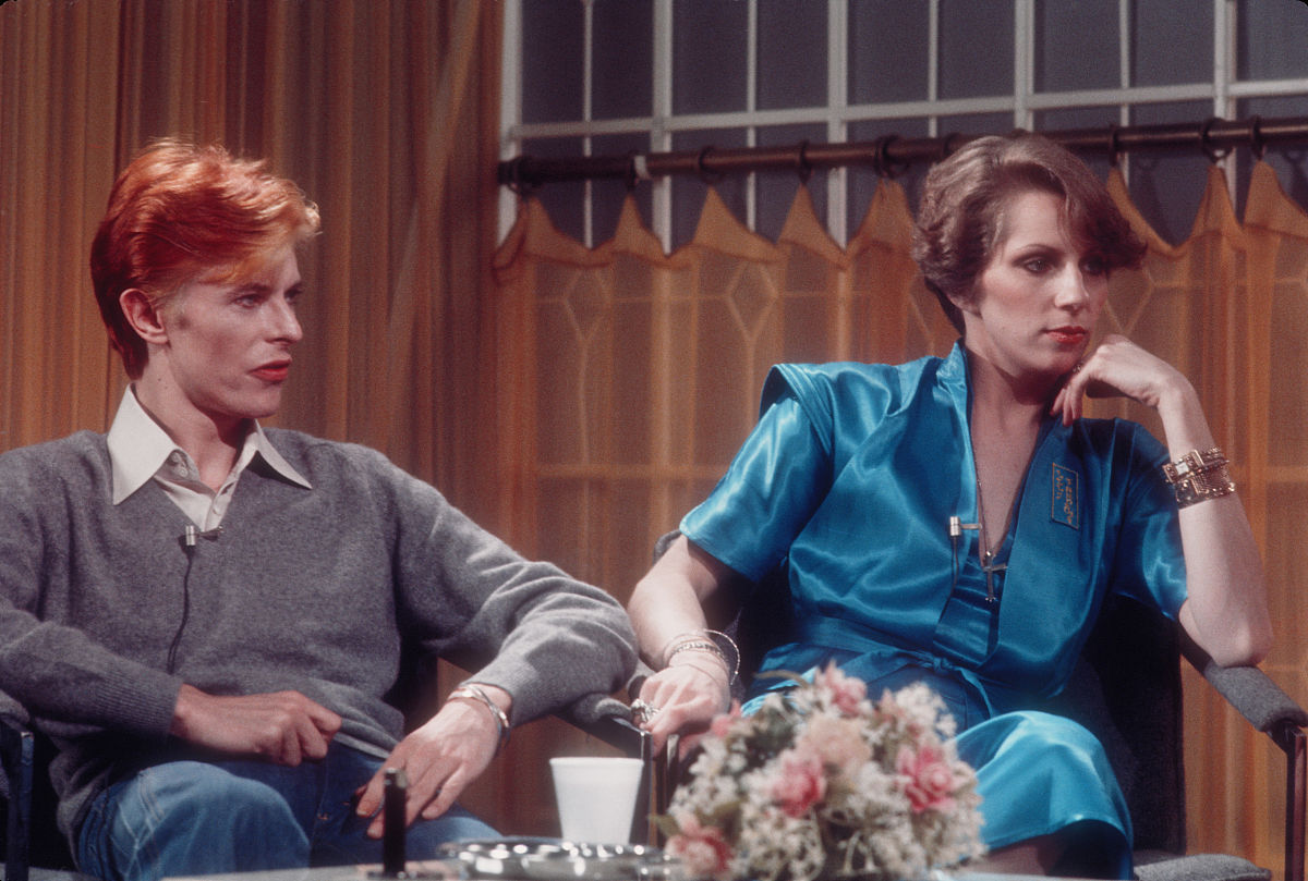 los angeles, ca - february 1976: david bowie and his wife angela