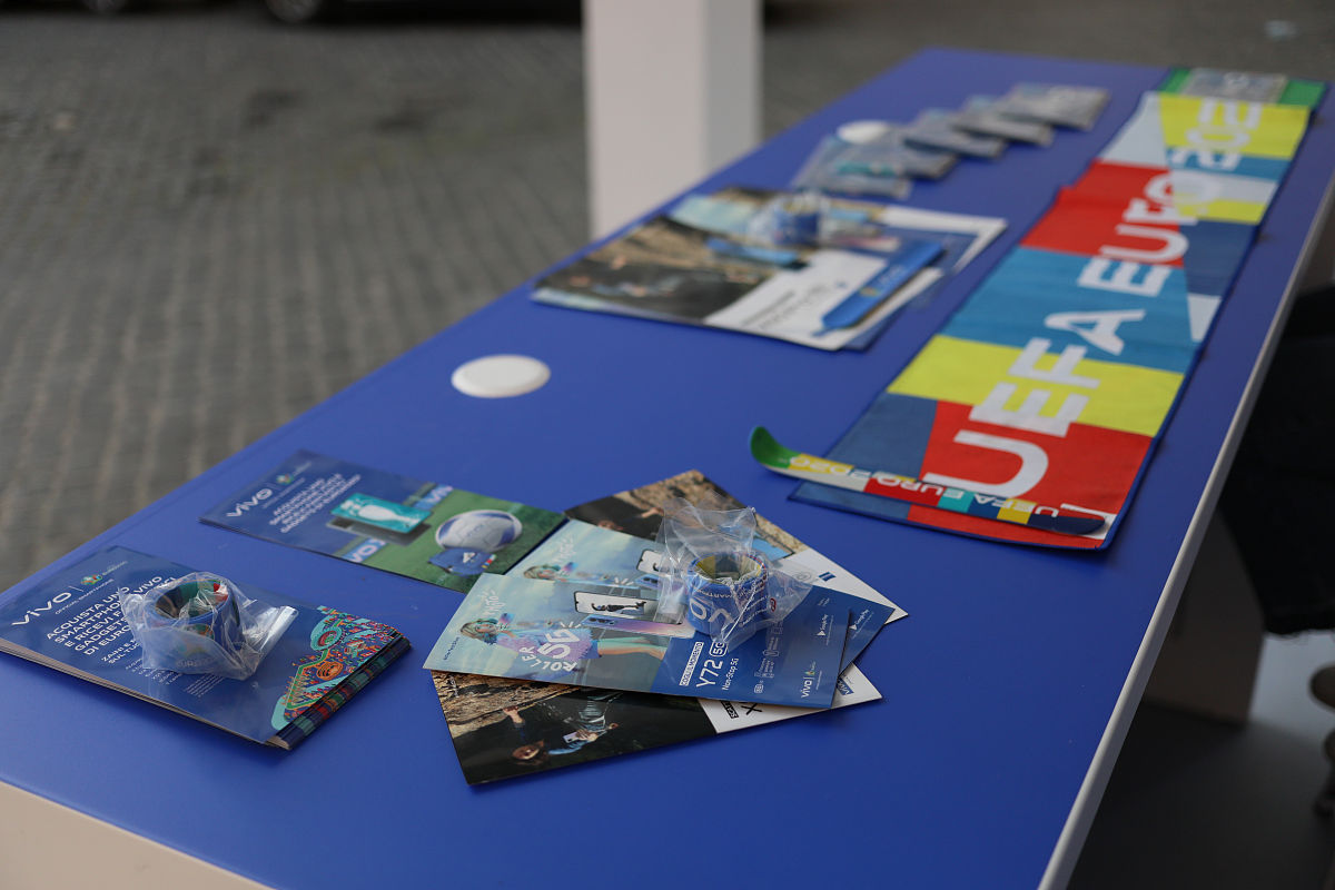 rome, italy - june 12: info point vivo during the uefa euro 2020