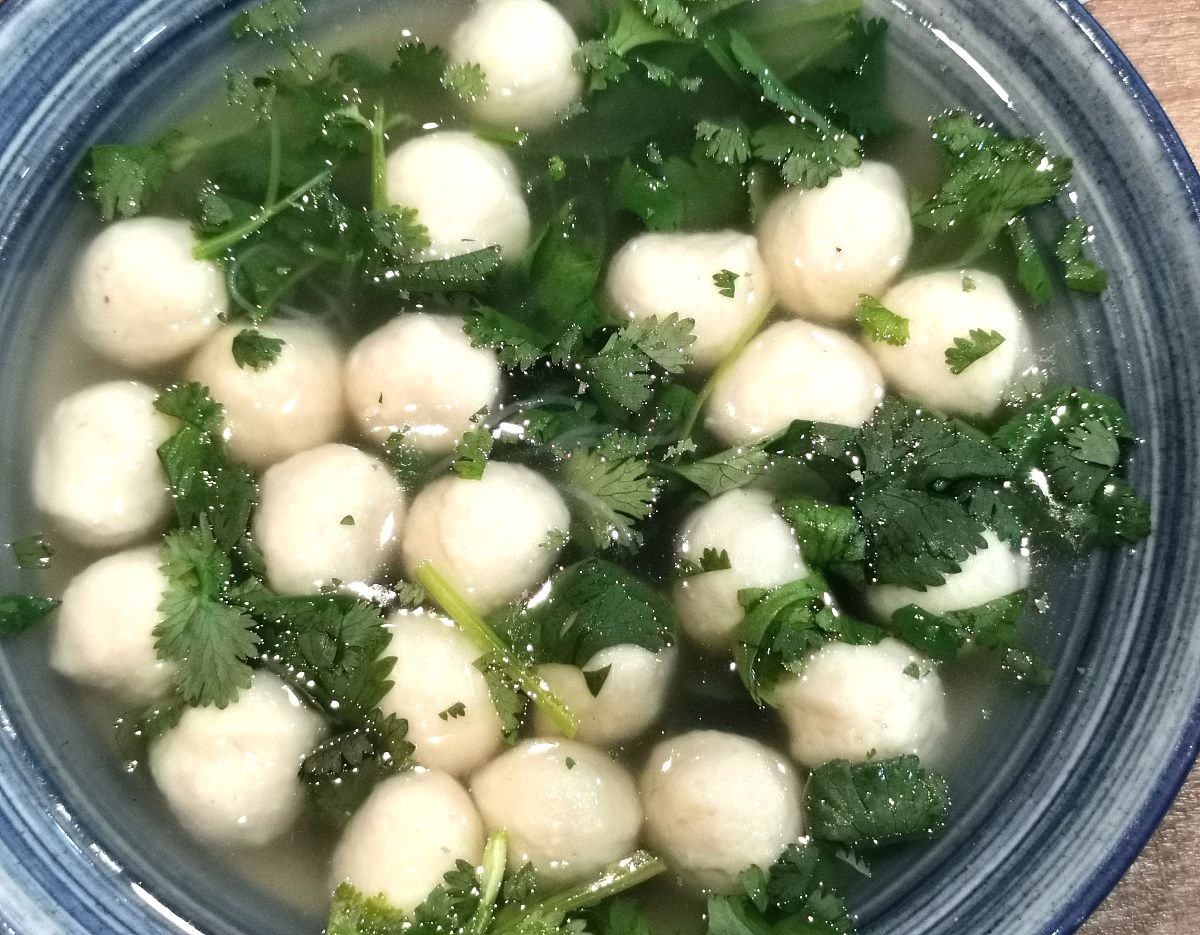 中华美食,香菜丸子汤.(资料图)