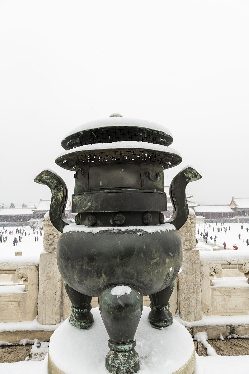 2022年2月13日,北京迎来了虎年第一场鹅毛大雪.整座故宫好似一片银装