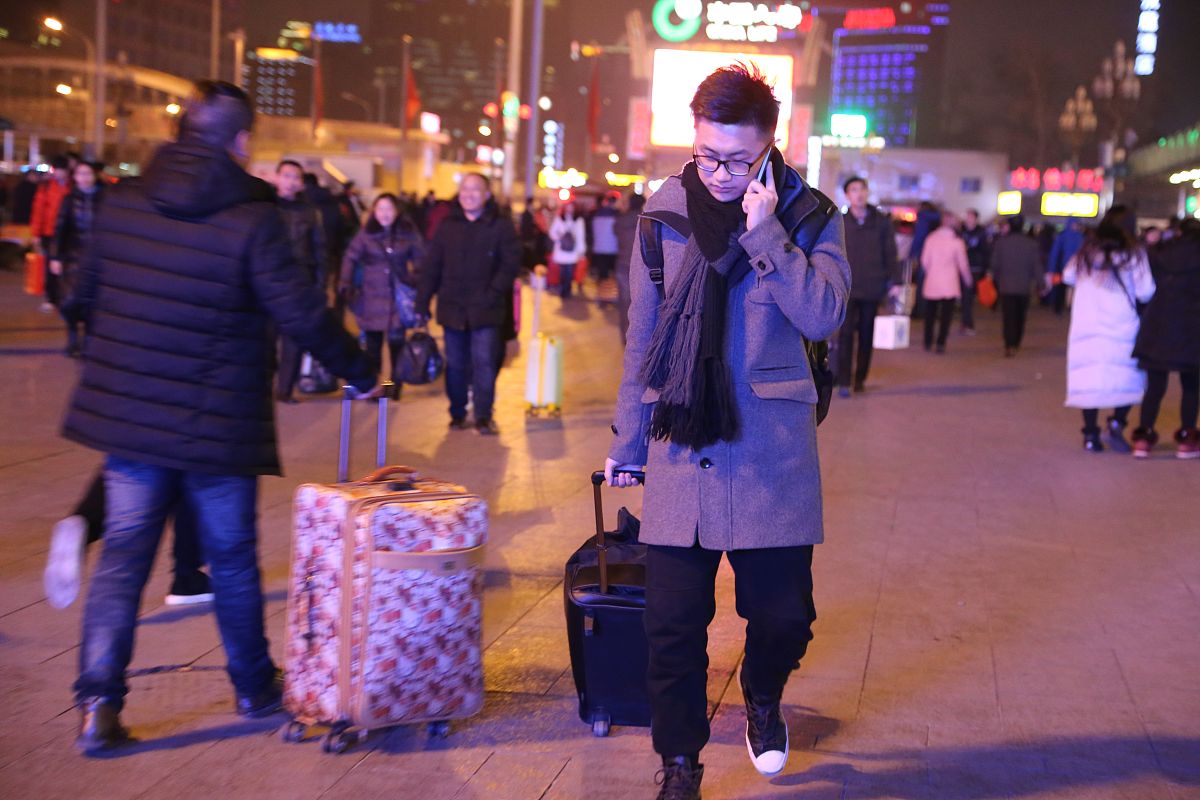  2016年2月6日,北京,北京火车站春运大潮.(如有下载使用,请署名,李三