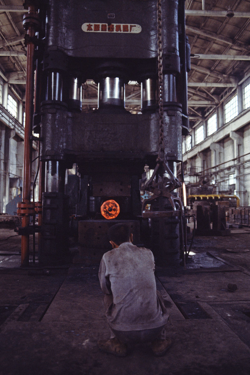 1970年代,山西大同,大同蒸汽机车厂.usine de locomotives à vapeur 