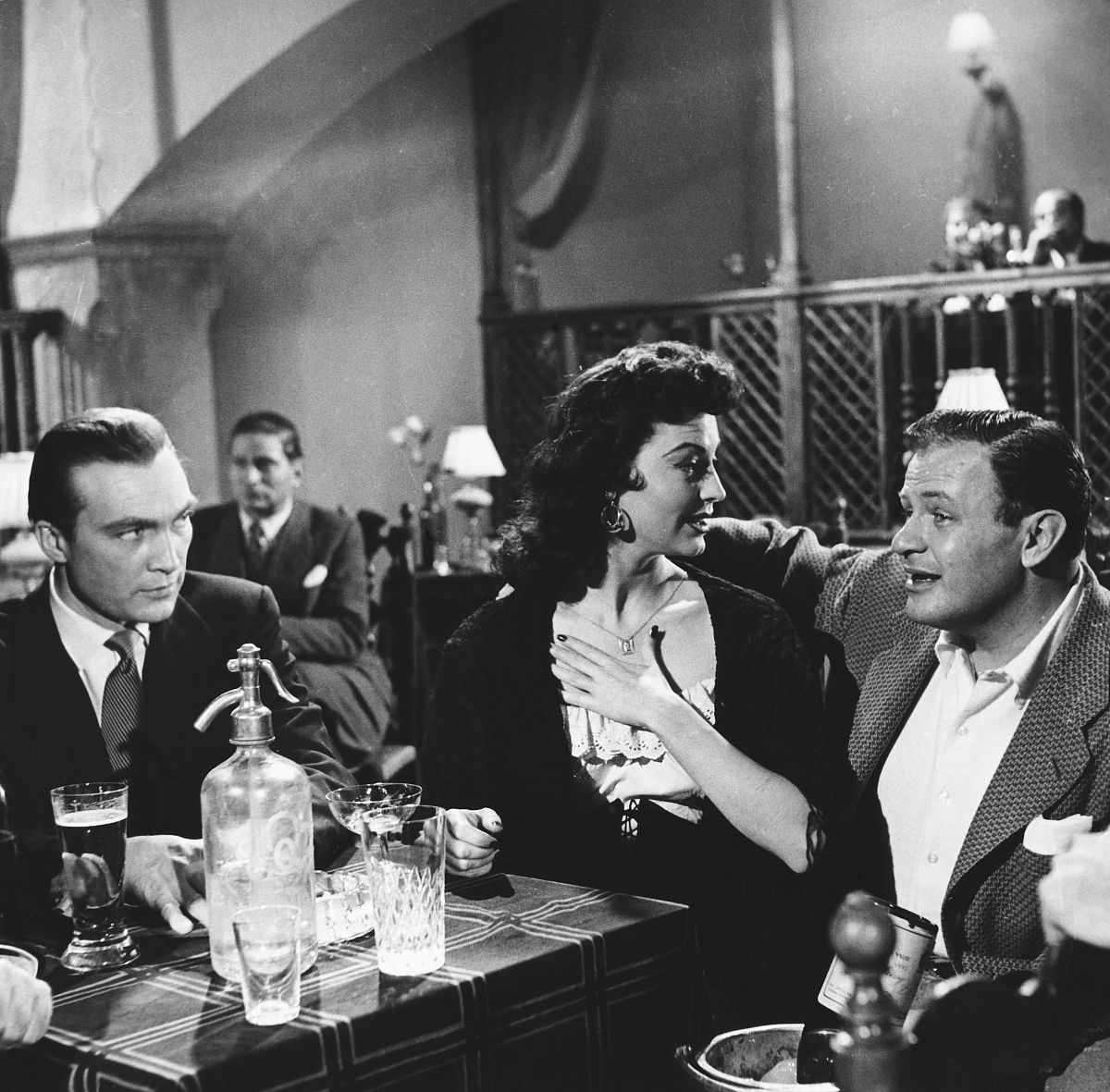 ava gardner (center) plays maria vargas in the 1954 film the bar