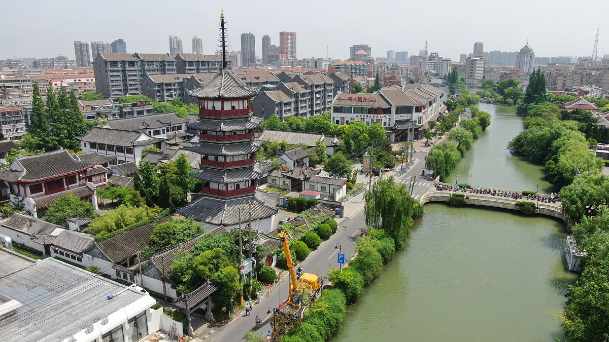 2020年5月18日,第44个国际博物馆日,无人机俯瞰江苏南通主题各异,精彩