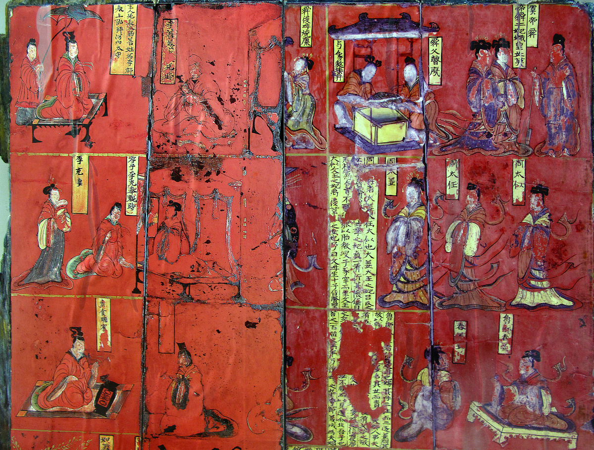 2013年09月04日 木板漆画,北魏,司马金龙墓出土,内蒙古满洲里市扎赉诺