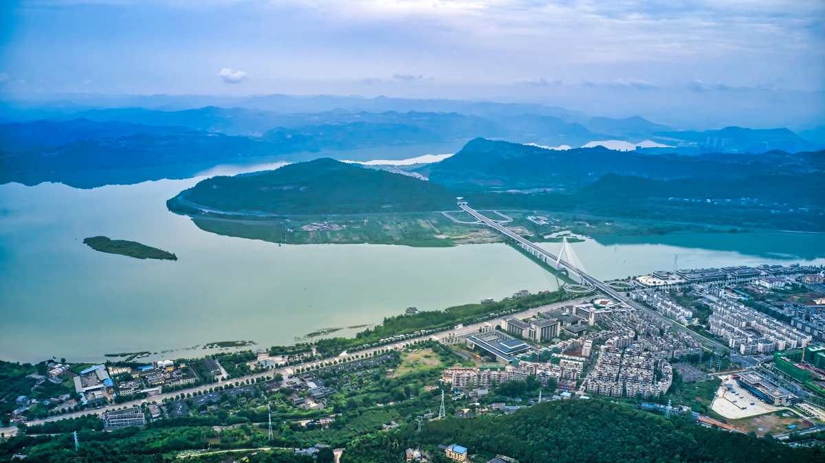 2019年6月25日,四川南充,阆中古城全景.阆中古城是