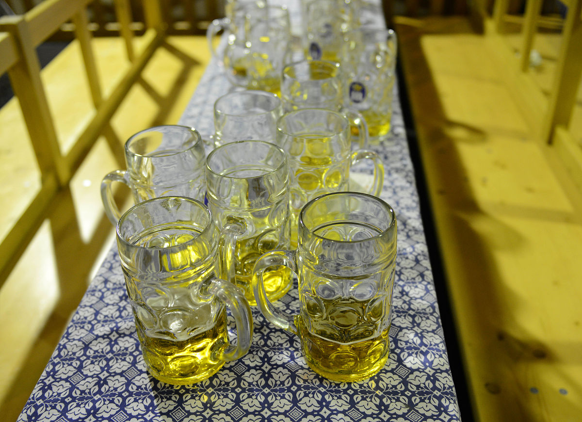 当地时间2013年10月6日,德国慕尼黑,2013年慕尼黑啤酒节进入最后一天.