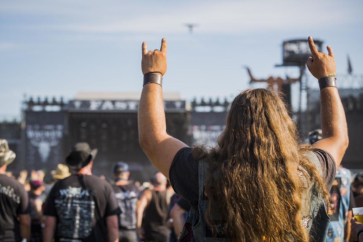 当地时间2018年8月2日,德国瓦肯,当地举办瓦肯露天音乐节(wackenopena