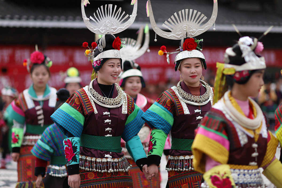 2019年3月16日,在贵州省黔东南苗族侗族自治州丹寨县南皋乡清江村,身