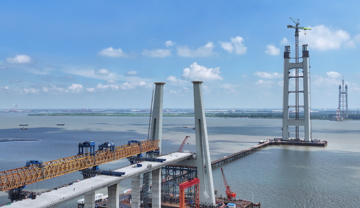 萧山海岸线围垦工程代表工程：钱江二桥