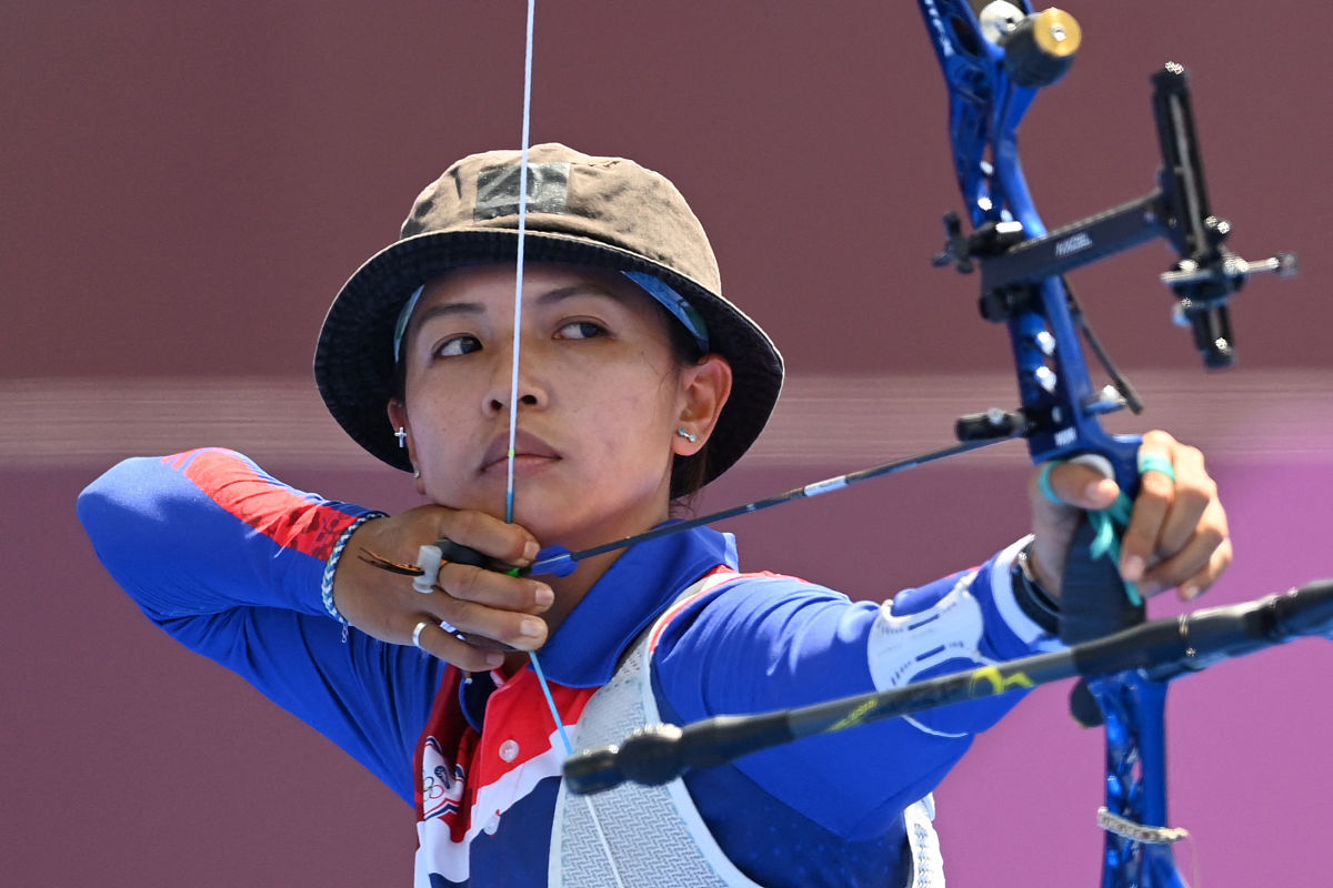 chinese taipei's lin chia-en competes in the women's individual 