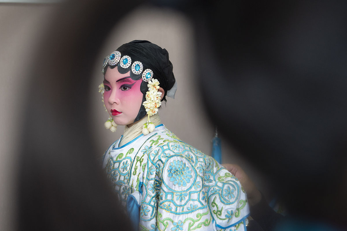 2021年2月5日,京剧社团的孩子们表演的京剧节目《杨门女将》参加江苏