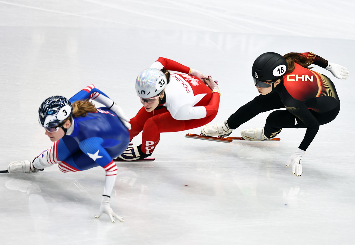 当地时间2026年2月14日,米兰冬奥会短道速滑女子1000.