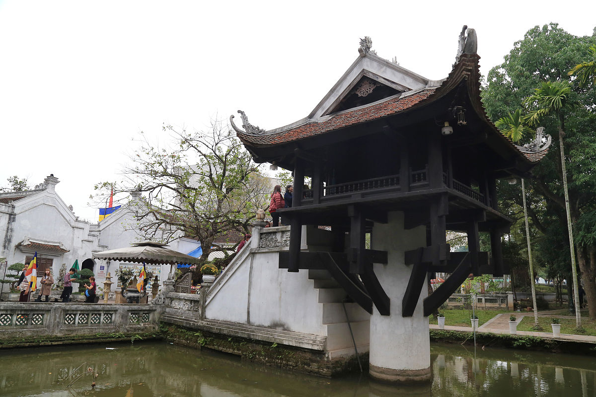 2018年01月18日,越南河内.图为河内著名景点独柱寺.独柱寺是越南独具