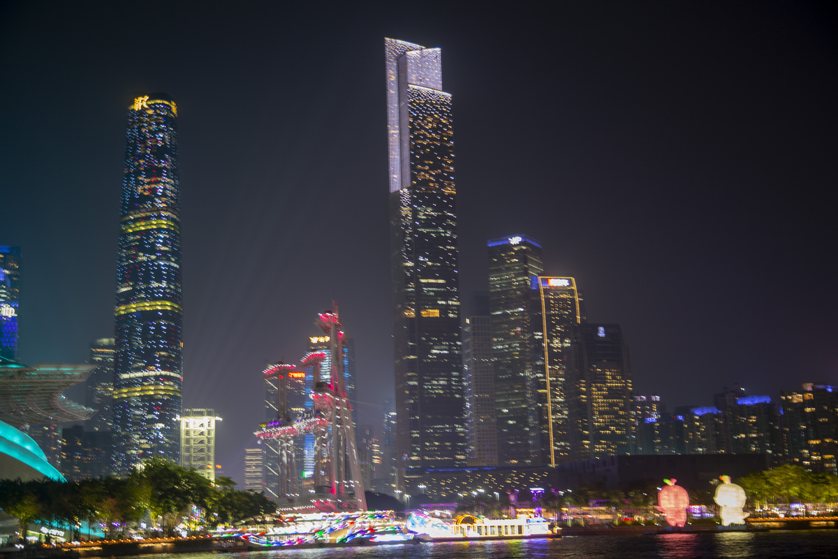 2026年1月15日,广东<strong>广州</strong>,珠江夜色与广州塔.