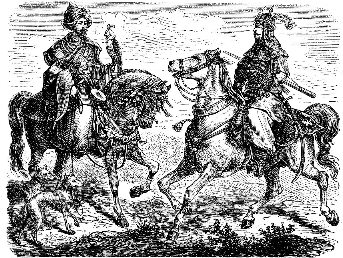 tribesmen, chiefs from the villages of lebanon, ca 1880, reprodu