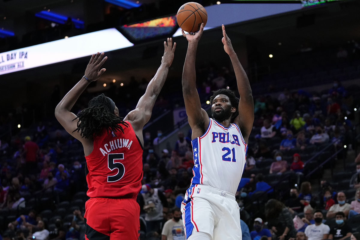 2021年10月7日,美国,21/22nba季前赛,多伦多猛龙113-125费城76人.phil