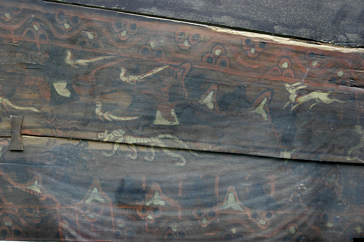 2008年08月12日 <strong>鲜卑</strong>狩猎木板画,北魏时期,内蒙古,乌兰察布市四子王旗