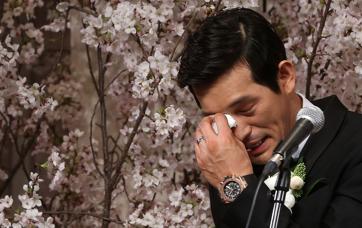 2014年4月12日,韩国首尔,韩国男星吴智昊在首尔新罗酒店举办婚礼. 吴