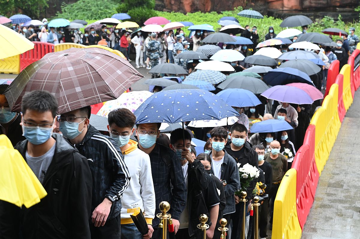 2021年5月23日,长沙市民送别袁隆平院士.(如果下载使用,请务必署名:红