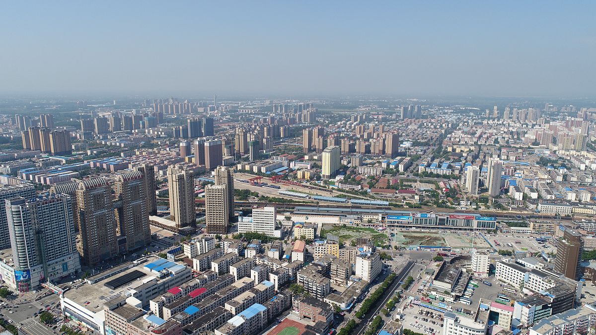 2018年8月23日,河南许昌,航拍的中原经济区核心城市许昌局部.