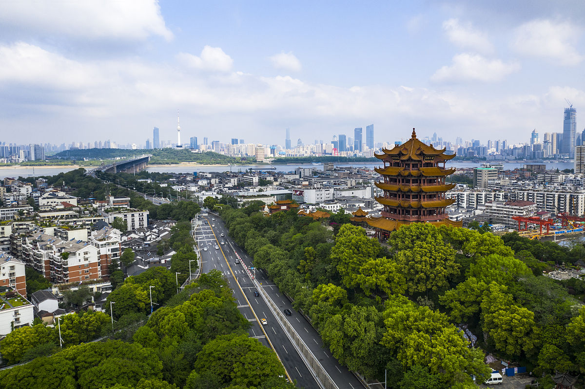 2020年4月27日,武汉,黄鹤楼景区.