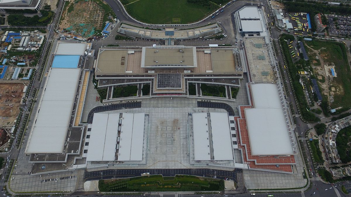 2015年09月04日,福建省厦门市,航拍厦门国际会议展览中心.2015厦门国