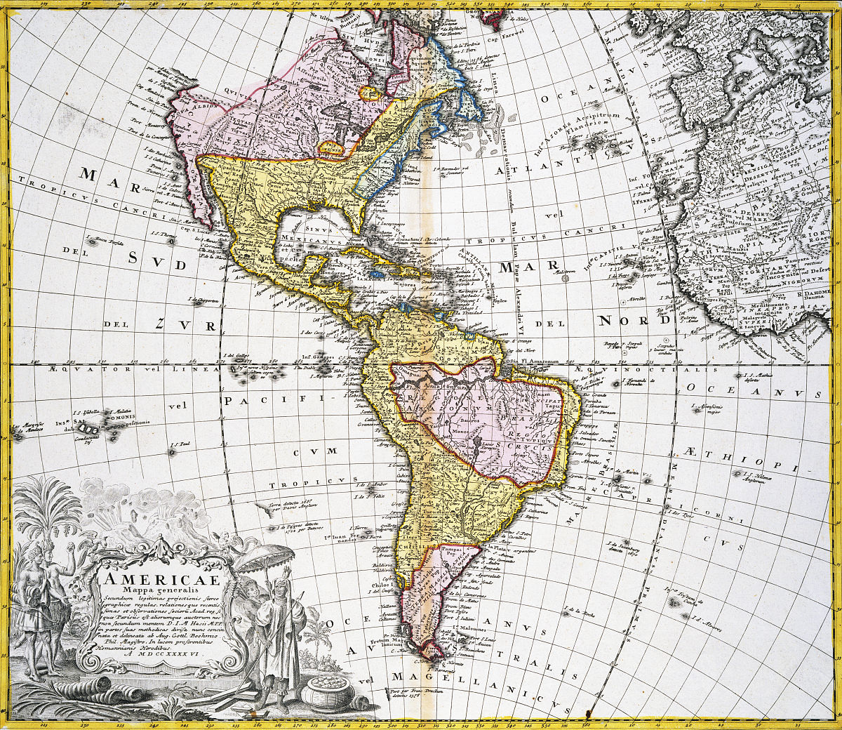 map of the americas by august gottlieb boehme (photo by  histori